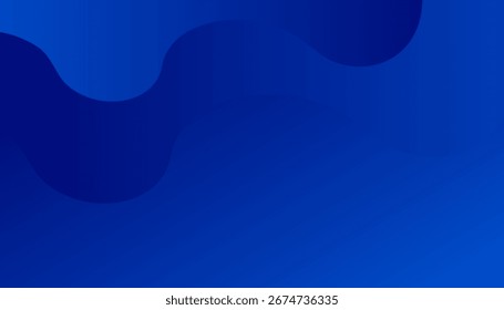 Abstrakter, blauer, fließender Hintergrund. ideal für Social Media, Banner, Karten, Werbung. Vektorgrafik