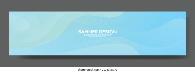 Abstract Blue Fluid Banner Template. Modern background design. gradient color. Dynamic Waves. Liquid shapes composition. Fit for banners