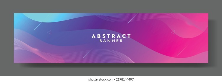 Resumen de la plantilla de la pancarta del fluido azul. Diseño de fondo moderno. color de gradiente. Ondas dinámicas. Composición de formas líquidas. Ajustar para banderas