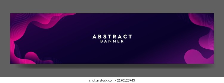 Abstract Blue Fluid Banner Template. Modern background design. gradient color. Dynamic Waves. Liquid shapes composition. Fit for banners