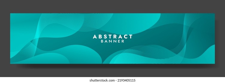 Abstract Blue Fluid Banner Template. Modern background design. gradient color. Dynamic Waves. Liquid shapes composition. Fit for banners