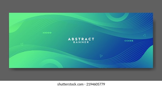 Abstract Blue Fluid Banner Template. Modern background design. gradient color. Dynamic Waves. Liquid shapes composition. Fit for banners
