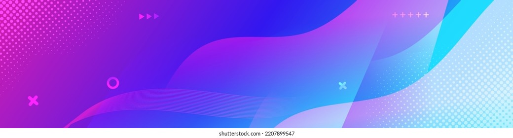 Abstrakte Blauer-Fluid-Banner-Vorlage. Modernes Hintergrunddesign. Farbverlauf-Farbe. Dynamische Wellen. Zusammensetzung der flüssigen Formen Fit für Banner