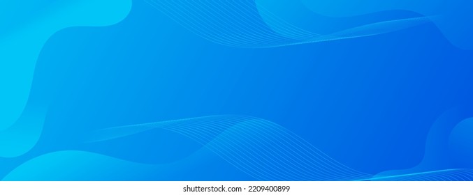 Abstract Blue Fluid Banner Template. Modern background design. gradient color. Dynamic Waves. Liquid shapes composition. Fit for banners