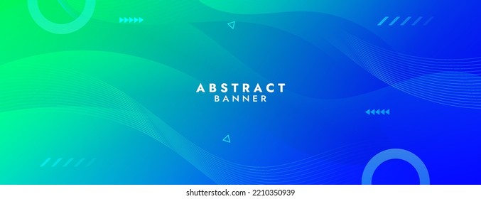 Abstract Blue Fluid Banner Template  Modern background design  gradient color  Dynamic Waves  Liquid shapes composition  Fit for banners