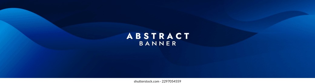 Resumen de la plantilla de la pancarta del fluido azul. Diseño de fondo moderno. color de gradiente. Ondas dinámicas. Composición de formas líquidas.  Ajustar para banderas