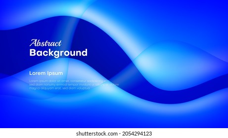 diseño abstracto de fluido azul en fondo oscuro. se puede utilizar para banner web, presentación, folleto, etc