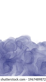 Abstract blue fluid drawn background with space for text. Alcohol ink or watercolor art. Editable vector texture backdrop for  poster, card, invitation, flyer, cover, banner, social media post.