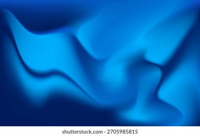 Abstractas fondo de gradiente fluido azul con ondas fluidas suaves y transiciones de luz suave. Ideal para el diseño moderno, la marca y los gráficos digitales.