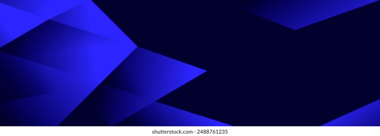 Abstract Blue fluid gradient Geometric banner design background.