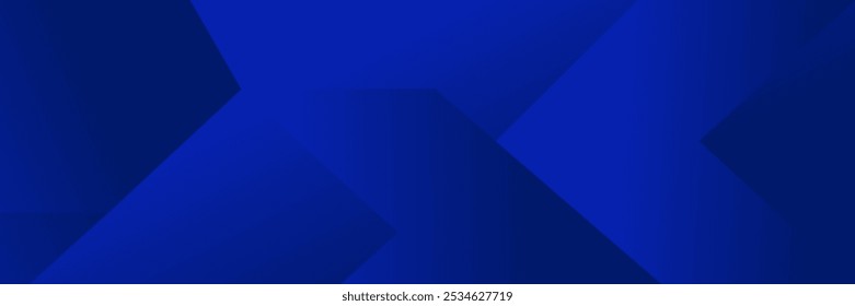 Abstract Blue fluid gradient Geometric banner design background.