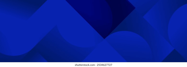 Abstract Blue fluid gradient Geometric banner design background.