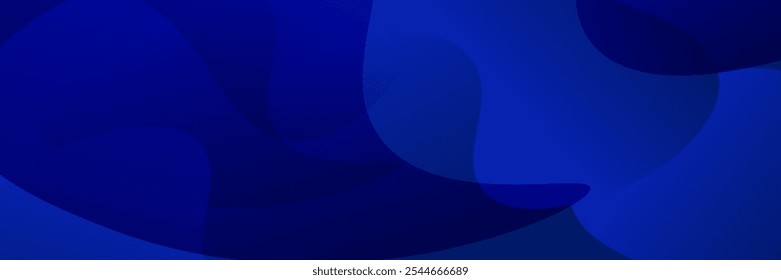 Abstrakt Blauer Fluidgradient Geometrischer Banner Design Hintergrund.