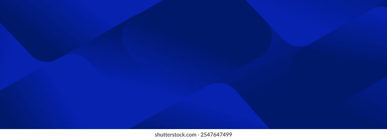 Abstract Blue fluid gradient Geometric banner design background.