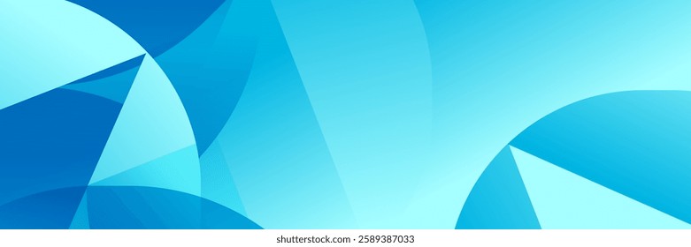 Abstract Blue fluid gradient Geometric banner design background.