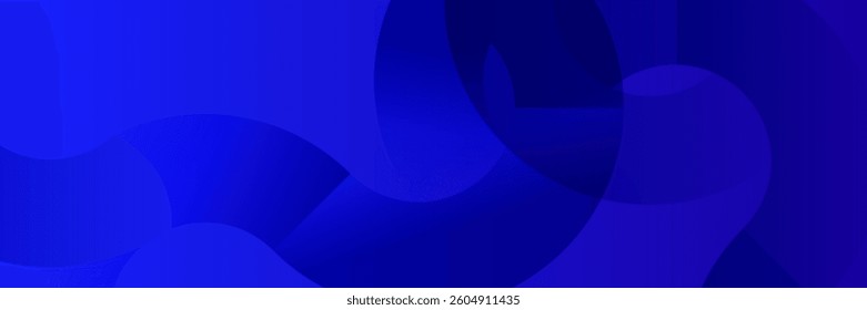Abstract Blue fluid gradient Geometric banner design background.