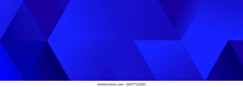 Abstract Blue fluid gradient Geometric banner design background.