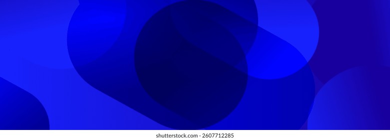 Abstract Blue fluid gradient Geometric banner design background.