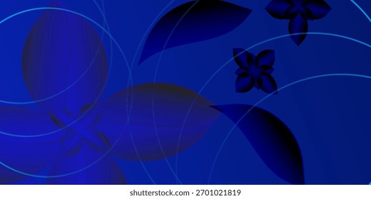 Gradiente fluido azul Abstractas Fondo de diseño geométrico y de Anuncio de flores. EPS 10