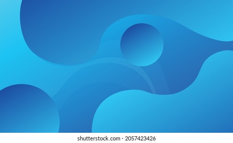 Abstract blue fluid gradient liquid background template. Dynamic textured geometric element design with dots decoration. Modern gradient light vector illustration