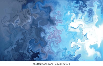 Abstract blue fluid marble background. Contemporary art backdrop design. Suitable for poster, banner, cover, presentation, magazine, or landing page.