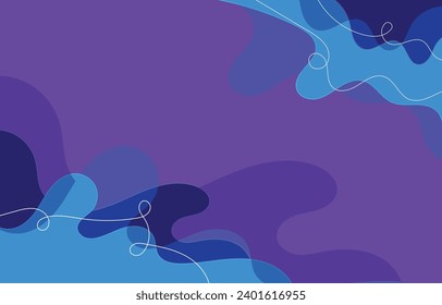 Resumen de formas de fluidos azules fondo con estilo Memphis. Diseño Moderno De Fondo. Papel tapiz de forma líquida de onda de color dinámico