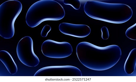 Fondo de Vector de Formas fluidas azules Abstractas