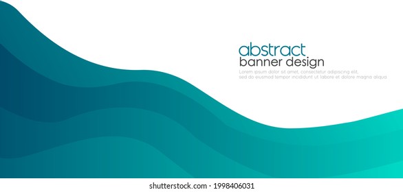 Resumen de la plantilla de diseño de pancartas de ondas de fluido azul para el espacio de promoción de medios. Vector