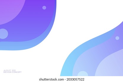 Resumen de la plantilla de diseño de pancartas de ondas de fluido azul para el espacio de promoción de medios. Vector