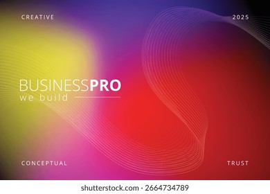 Abstract blue fluids wavy composition background 2025 trend