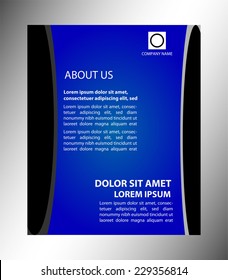 Abstract blue flyer background
