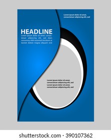 Abstract blue flyer background. Clip-art

