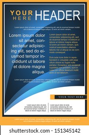 Abstract Blue Flyer or Cover Design