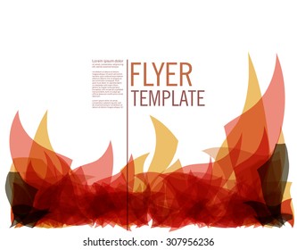 Abstract blue flyer template - Vector background design elements