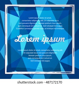 Abstract blue flyer template - Vector background design elements Blue abstract banners. Blue frame. Blue background. Blue template.