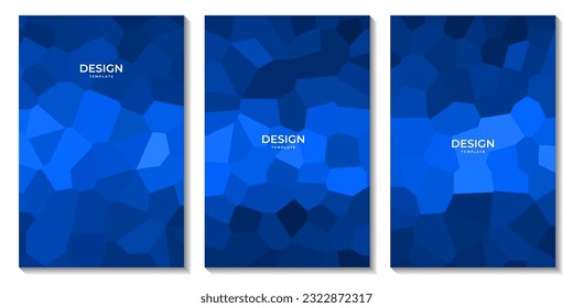 abstract blue flyers geometric colorful background