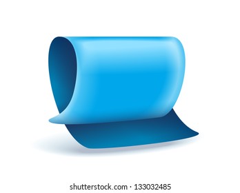 Abstract blue folded paper