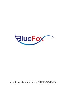 Abstract Blue Fox logo template, Vector logo for business and company identity 