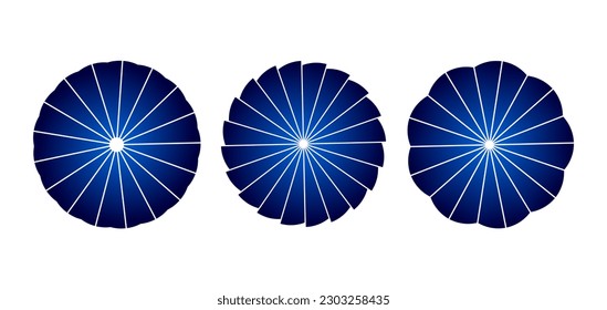 Abstract Blue Fractal Flower Mandala Pattern. Kaleidoscope Design Background. Abstract Sacred Geometry Mysterious Mandala Concept. Vector Illustration.