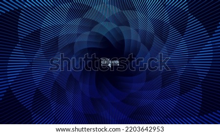 Abstract Blue Fractal Flower Mandala Pattern. Kaleidoscope Design Background. Abstract Sacred Geometry Mysterious Mandala Concept. Vector Illustration.