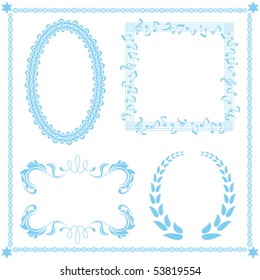 Abstract blue frame
