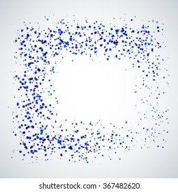 Abstract Blue Frame Background. Vector Illustration