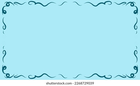 Abstract blue frame border texture illustration background. Perfect for website wallpapers, posters, banners, book covers, invitation covers