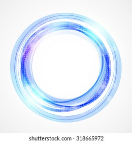 Abstract Blue Frame with Place for Text