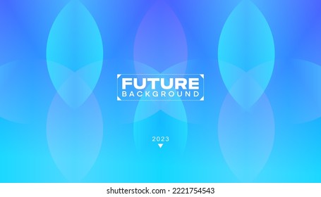 Resumen de fondo azul futuro. Fondo moderno con efecto de forma geométrica para la plantilla de diseño de pancartas y el diseño de página otros. Vector, 2022-2023