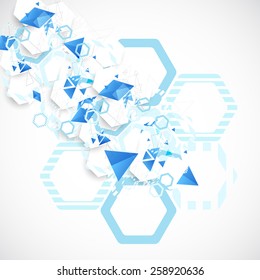 Abstract blue futuristic background for design works