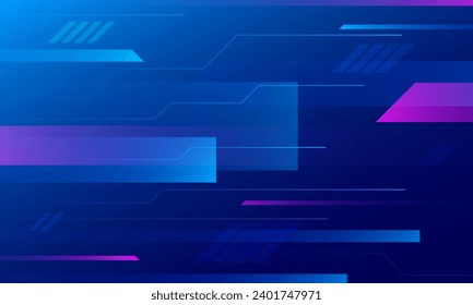Resumen de fondo futurista azul. Composición dinámica de formas. Ilustración del vector