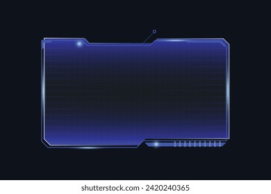 Abstract blue futuristic background of technology sci fi frame illustration