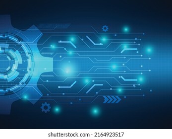 abstract blue futuristic cyber technology background vector illustration
