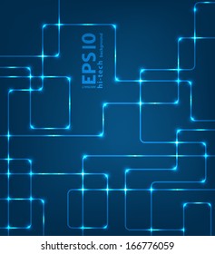 Abstract blue futuristic EPS10 vector modern hi-tech glowing background illustration 